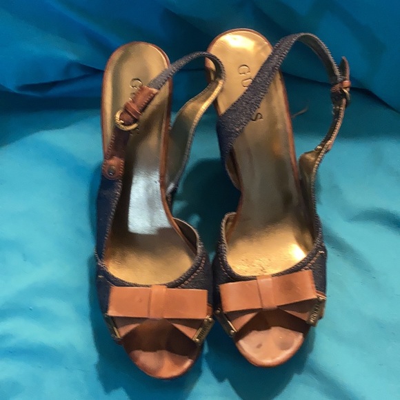 Guess denium wedge sandals - Picture 2 of 6